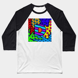 Alphabet Series - Letter D - Bright and Bold Initial Letters Baseball T-Shirt